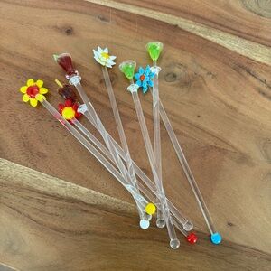 Colorful Cocktail Drink Stirers